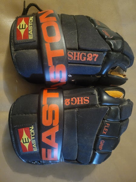 EASTON Flex Grip SHG27 Hockey Gloves Black  Vintage 90's ( Rare )