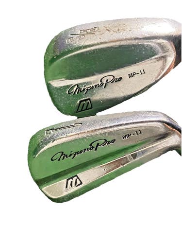 Bundle oc2lq1 Mizuno MP-11 Pro 1 Iron And P/S Wedge RH Stiff Steel New Mid Grips