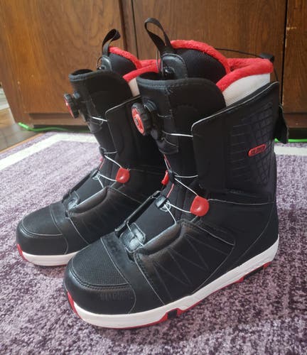 MENS 9.5 / 27.5 SALOMON MANTIS BOA Snowboard Boots *PRE-OWNED* CLEAN CONDITION