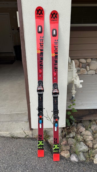 2019 Racing 183 cm Volkl Racetiger GS Skis With Bindings Max Din 16 (Used)