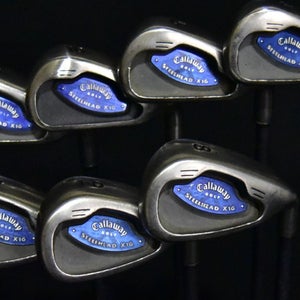 CALLAWAY STEELHEAD X16 IRONS SET 4-9, PW IRONS, STIFF FLEX, RH, SHAFT 38" (5I)