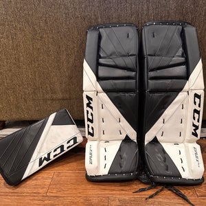 26+1” CCM Eflex 5.5 Regular Goalie Pads and Blocker (NO TRAPPER) (Used)