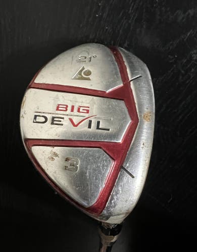 Big Devil 3 Hybrid 21 Deg R-Flex Steel RH Black Widow Widow Maker Grip 39.5"