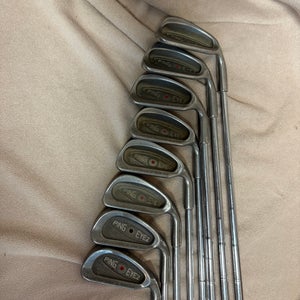 Men's Ping Eye 2 Right Handed Iron Set Regular Flex 9 Pieces Steel Shaft (Used)