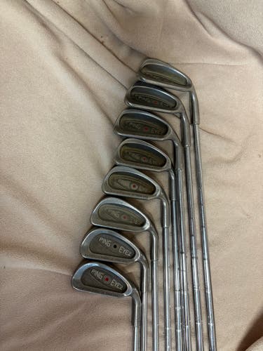 Men's Ping Eye 2 Right Handed Iron Set Regular Flex 9 Pieces Steel Shaft (Used)