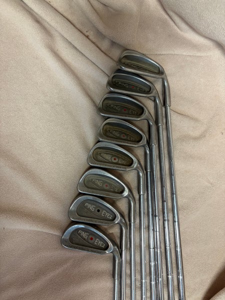 Men's Ping Eye 2 Right Handed Iron Set Regular Flex 9 Pieces Steel Shaft (Used)