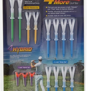 4 More Yards Golf Tees (Players Pack 4",3.25",2.75",1.75") GreenKeepers NEW