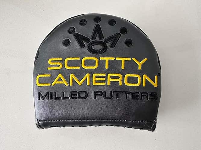 Scotty Cameron Phantom Putter Headcover (Grey/Yellow, Mid-Round,Right) 2024 NEW