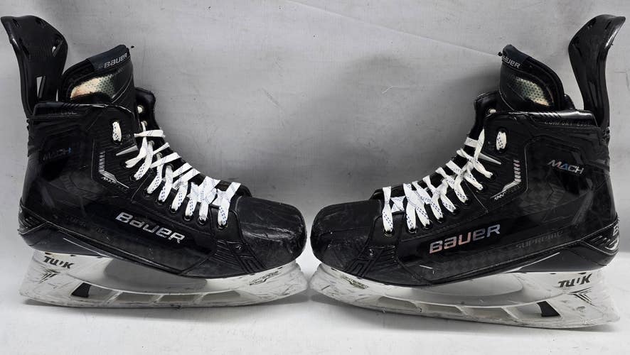 Bauer Supreme Mach Custom Pro Stock Skates 9.5 E Used NCAA Defect (14248)
