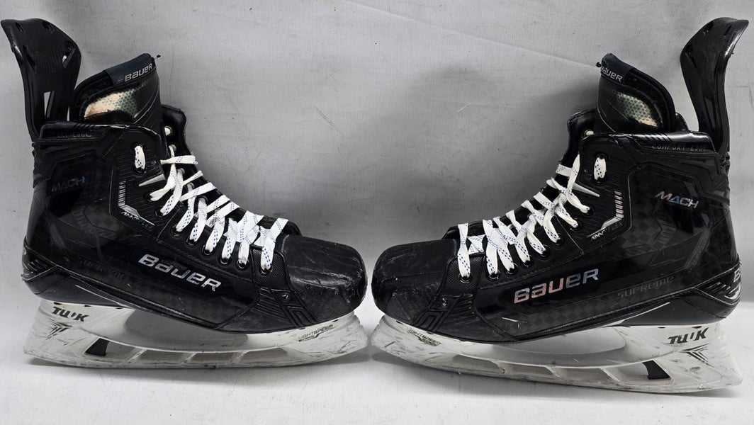 Bauer Supreme Mach Custom Pro Stock Skates 9.5 E Used NCAA Defect (14248)