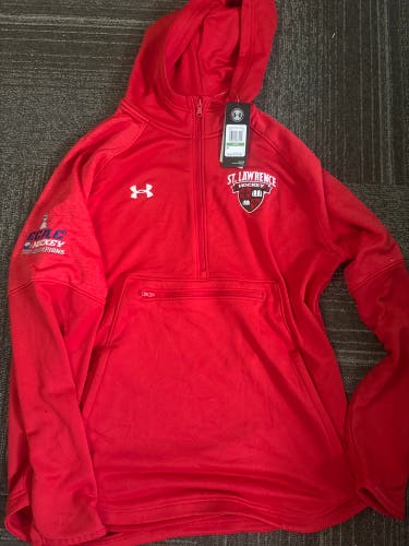 Red Men's Large Under Armour Sweatshirt (New)