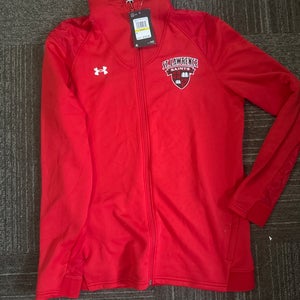 Red Women's Medium Under Armour Sweatshirt (New)