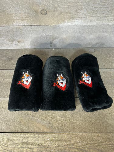 Vintage Tony The Tiger Kellogg Golf Driver Head Covers 1 3 5 Black Embroidered