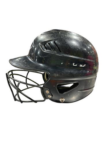Used Rawlings BLK HELMET W MASK Batting Helmet w/Mask Black MD 11847-S000029355