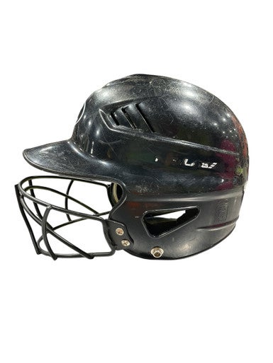 Used Rawlings BLK HELMET W MASK Batting Helmet w/Mask Black MD 11847-S000029355