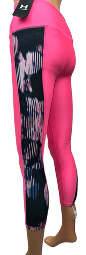 Under Armour Womens X-Small Pink Printed High Rise Compression Ankle Leggings XS