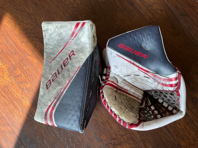 OHL Pro Stock Bauer 2X Pro Goalie Glove and Blocker Ser (Used)