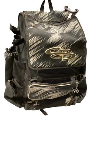 Used BoomBah BASEBALL BAG BB/SB Player Backpack Black 11884-S000052525