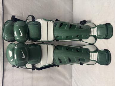 Used Nike VAPOR Catchers Leg Guards Dark Green Adult 11490-S000264645