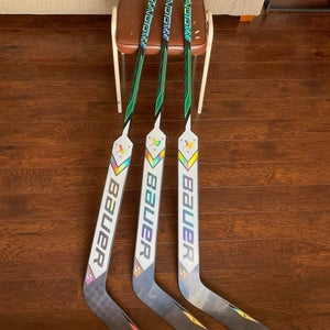 3 pack - Pro Stock Bauer Shadow Goalie Sticks - 25”