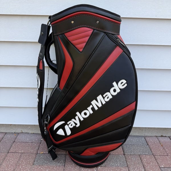 TaylorMade TM14 Tour Display Oversize Staff Bag Black Red White Logos 6-Way
