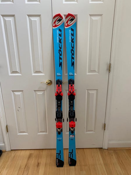 Unisex 2018 Stockli Laser SL FIS 165 cm Racing Skis With Bindings Max Din 12 (Used)