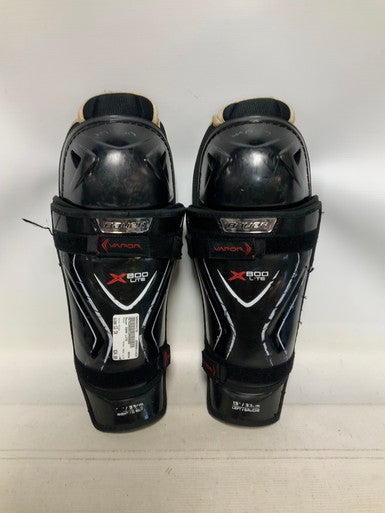 Used Bauer X800 LITE Intermediate Shin Guards Black 13" 11823-S000034178