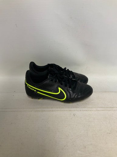 Used Nike TIEMPO Soccer Cleats Black Junior 03.5 11823-S000034163