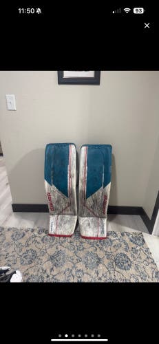 XL Bauer Supreme Mach Goalie Leg Pads Pro Stock (Used)