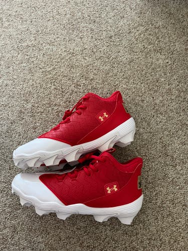 Men's Size M 10.5 (W 11.5) Adult Under Armour High Top Molded Cleats (New)