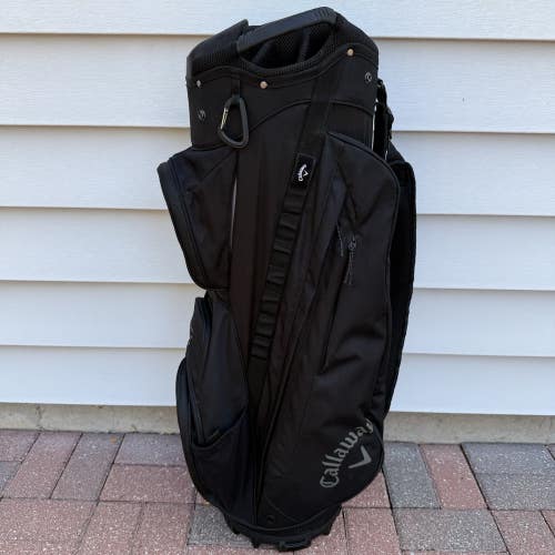 Callaway 2024 X-Series Cart Bag Black Gray 14 Way Dividers With Raincover