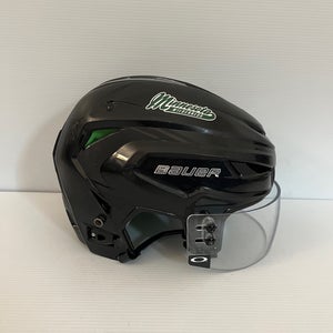 Used Black Small Bauer Hyperlite Pro Stock Helmet With Visor