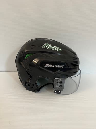 Used Black Small Bauer Hyperlite Pro Stock Helmet With Visor