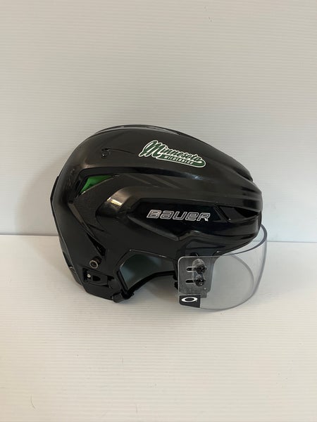 Used Black Small Bauer Hyperlite Pro Stock Helmet With Visor