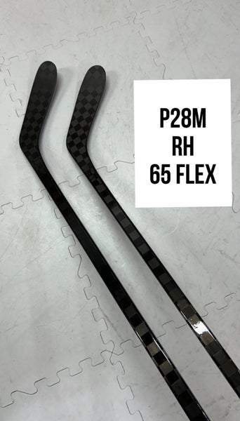 Senior(2x)Right P28M 65 Flex 66” ProBlackStock™ Unbranded Blackouts Pro Stock Nexus Hockey Sticks