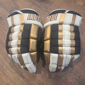 Warrior Bonafide X black gold and white Gloves 15" (Used)