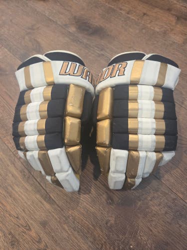 Warrior Bonafide X black gold and white Gloves 15" (Used)