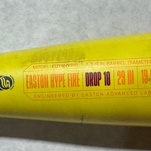 2024 Easton Hype Fire Composite USSSA Certified Bat (-10) 19 oz 29" (Used)
