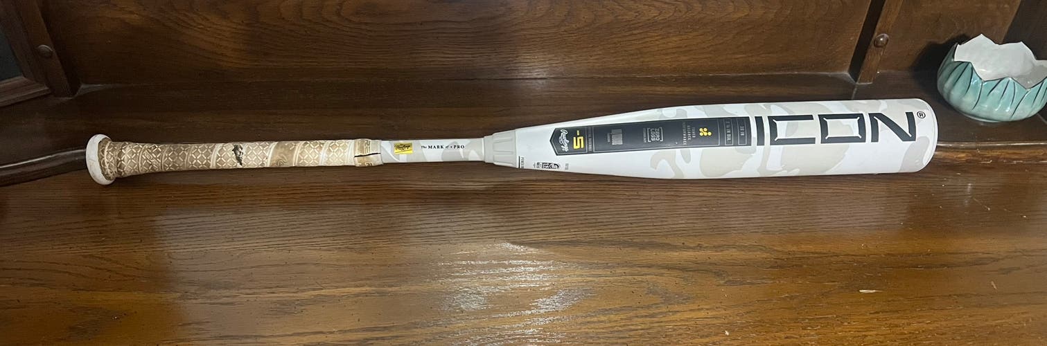 2024 Rawlings icon USSSA Certified Bat (-5) 25 oz 30" (Used)