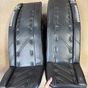 Black 35+1.5" Senior Warrior Ritual G4 Goalie Leg Pads (Used)