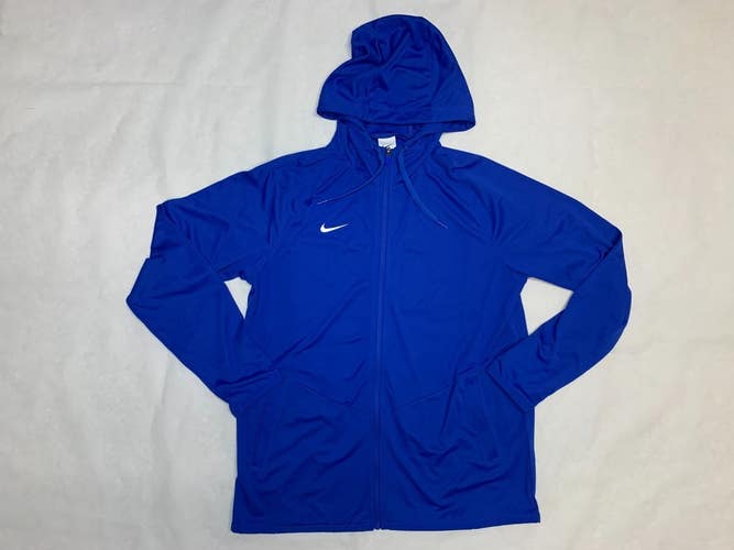 Nike Team Full Zip Hooded Relentless Jacket Men's Medium Blue HF6935