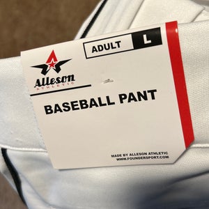 Allison Baseball Pant (White with Black Stripe)