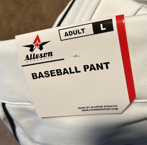 Allison Baseball Pant (White with Black Stripe)