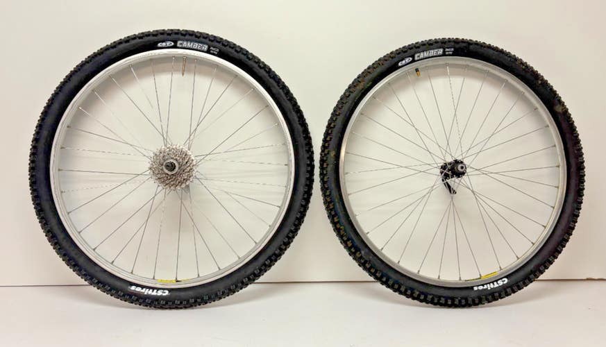Vintage 1990s Mavic 230/238 8-Spd 26" QR Wheelset Deore LX M563 Hubs +CST Tires