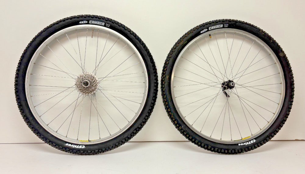 Vintage 1990s Mavic 230/238 8-Spd 26" QR Wheelset Deore LX M563 Hubs +CST Tires