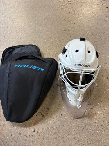 White Senior Fit 3 Bauer NME 8 Goalie Mask | 57-60cm (Used)