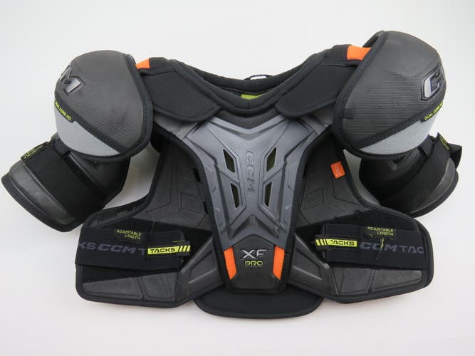 CCM XF PRO NHL Pro Stock Hockey Player Shoulder Pads Protective Black Senior Large