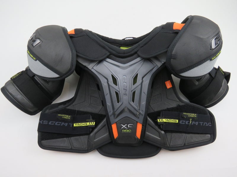 CCM XF PRO NHL Pro Stock Hockey Player Shoulder Pads Protective Black Senior Large