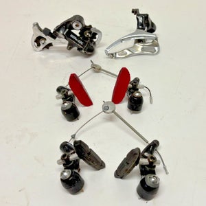 Vintage 1990s Shimano Deore LX M563 3x8 Speed Derailleurs & Cantilever Brakes