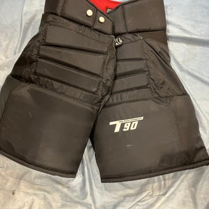 Black Senior XL Sher-Wood Hockey Goalie Pants (Used)
